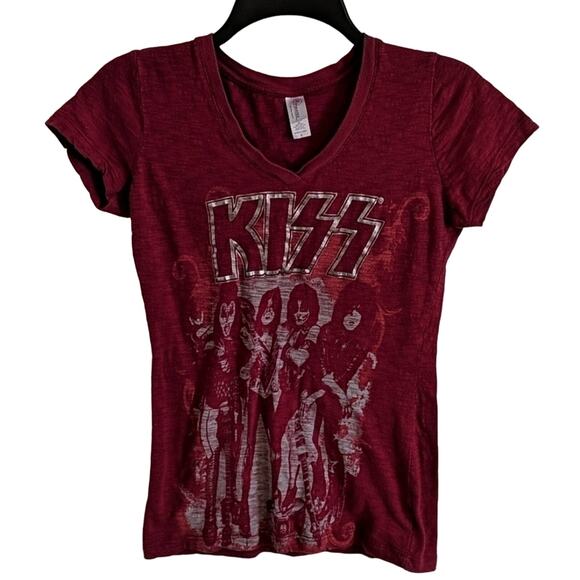 KISS V-neck T-shirt, S - Picture 1 of 6